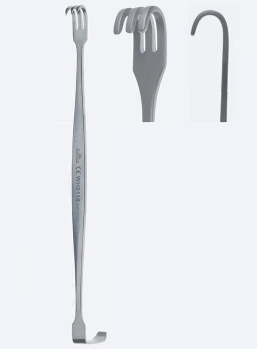 Ретрактори (ранорозширювачі) Baby-Senn-Miller двокінцеві, тупий, 8 x 7 мм, 22 x 7 мм, довжина 155 мм. Бренд - Asanus Medizintechnik Gmb, Німеччина